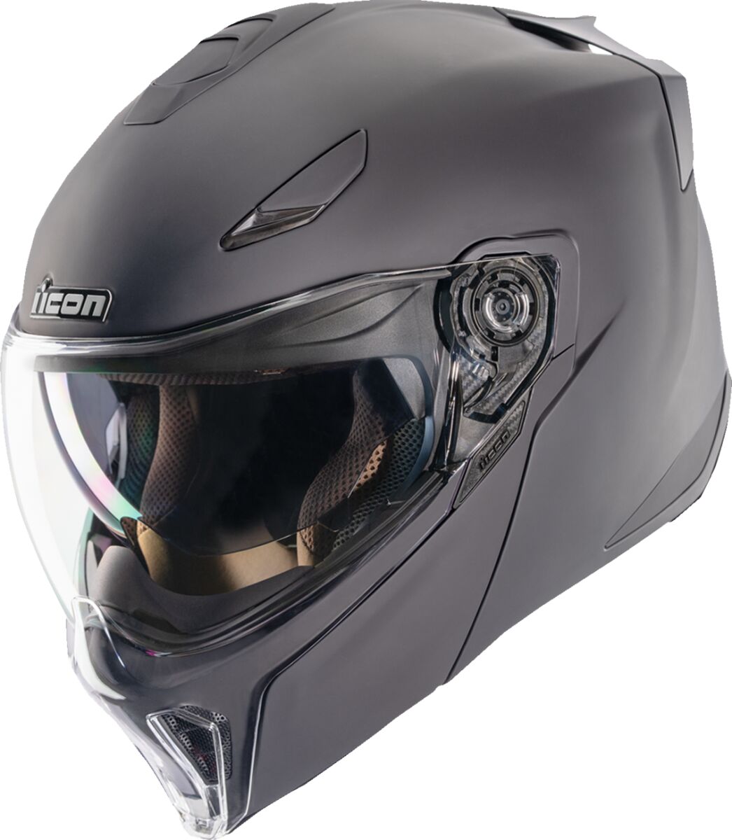 Hjelm modulær, Threshold Solid Modular Helmet Black Matte — Icon