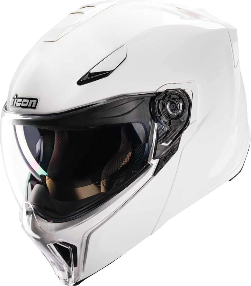 Hjelm modulær, Threshold Solid Modular Helmet Gloss White — Icon