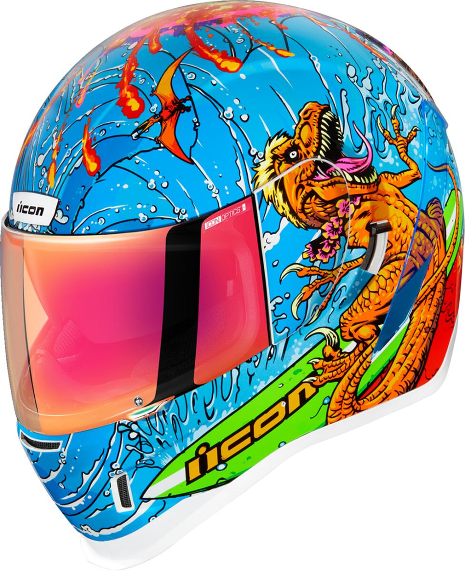 Hjelm integral gate, Airform Dino Fury Helmet Blue — Icon