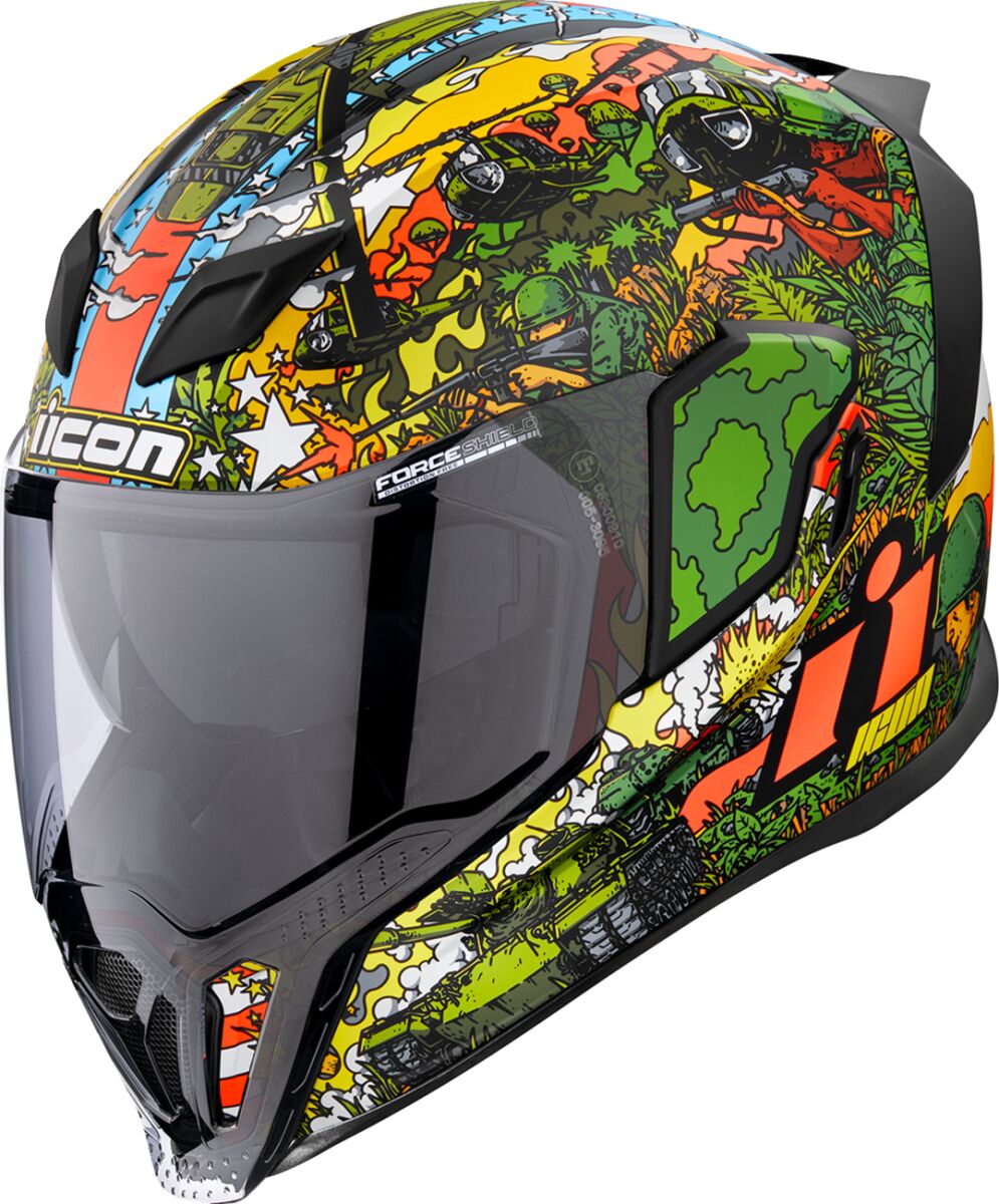 Hjelm integral gate, Airflite GP23 Helmet Green — Icon