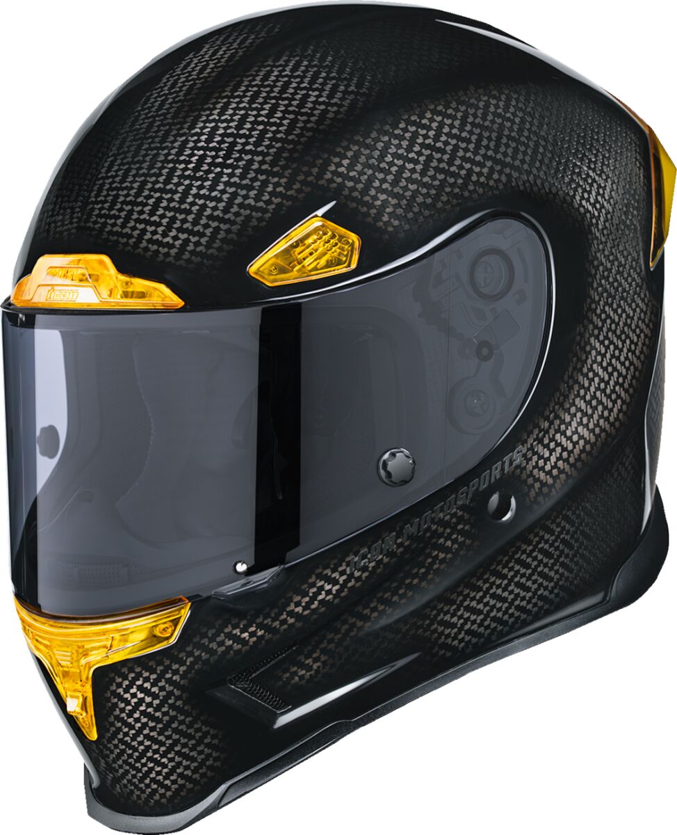 Hjelm integral gate, Airframe Pro Carbon 4Tress Helmet Yellow — Icon
