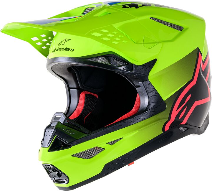 Hjelm offroad, Supertech M10 Unite Helmet Black Gloss Yellow — Alpinestars