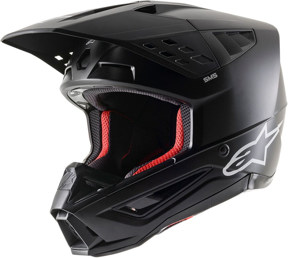 Hjelm offroad, Supertech M5 Solid Helmet Black — Alpinestars
