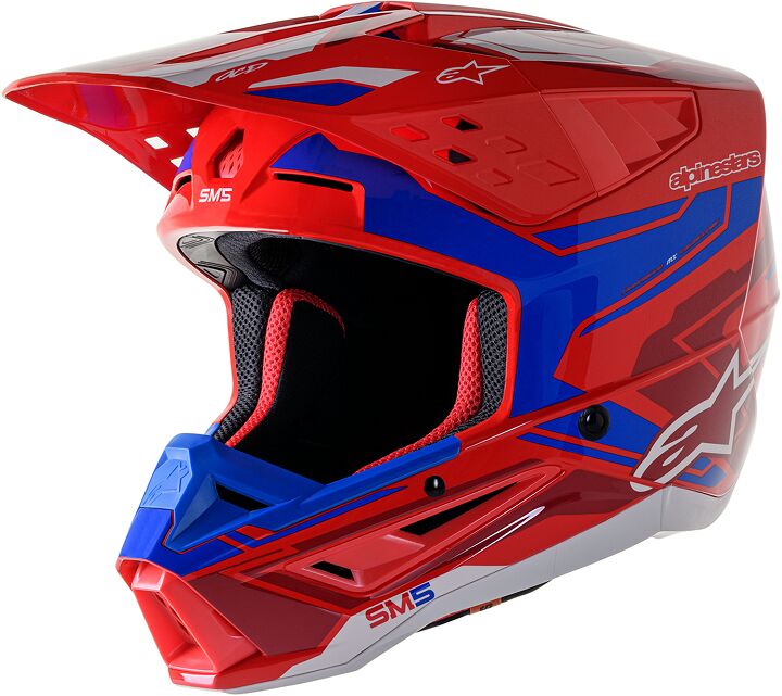 Hjelm offroad, Supertech M5 Action 2 Helmet White — Alpinestars
