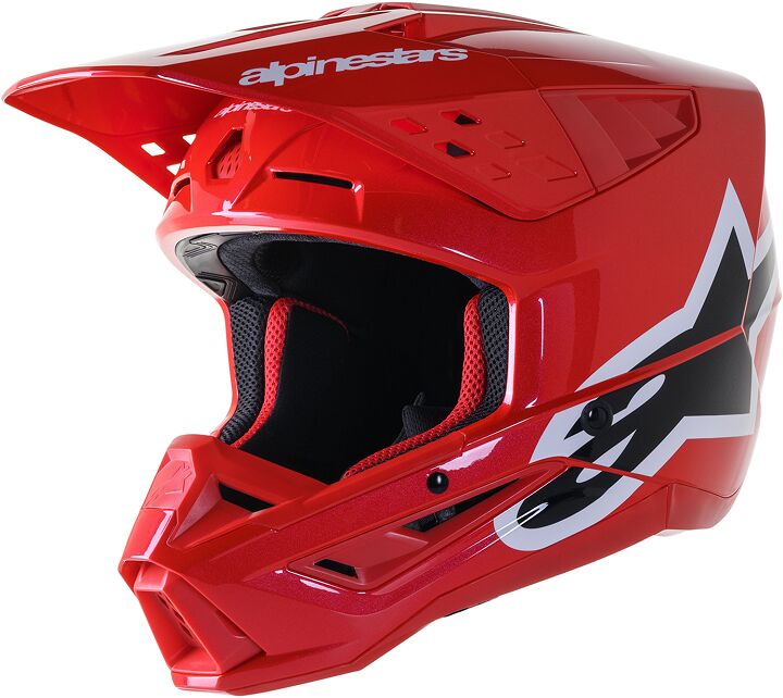 Hjelm offroad, Supertech M5 Corp Helmet Black Gloss Red — Alpinestars