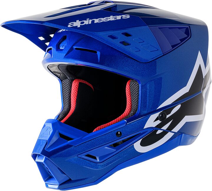 Hjelm offroad, Supertech M5 Corp Helmet Black Blue Gloss — Alpinestars