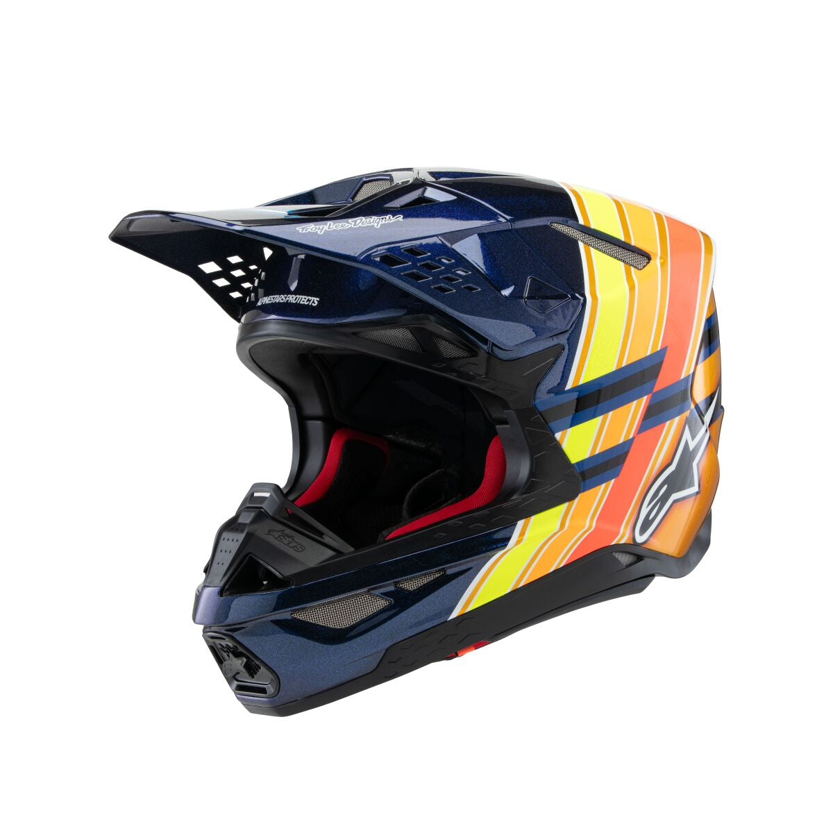 Hjelm offroad, Supertech M10 TLD 25 MIPS Helmet Blue Orange Yellow — Alpinestars