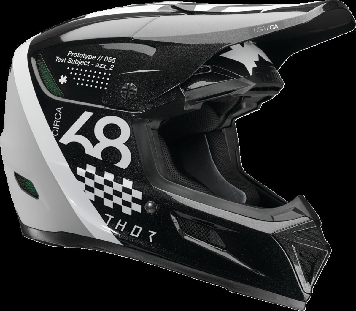Hjelm offroad, Reflex Sport Riot MIPS Helmet Black White — Thor