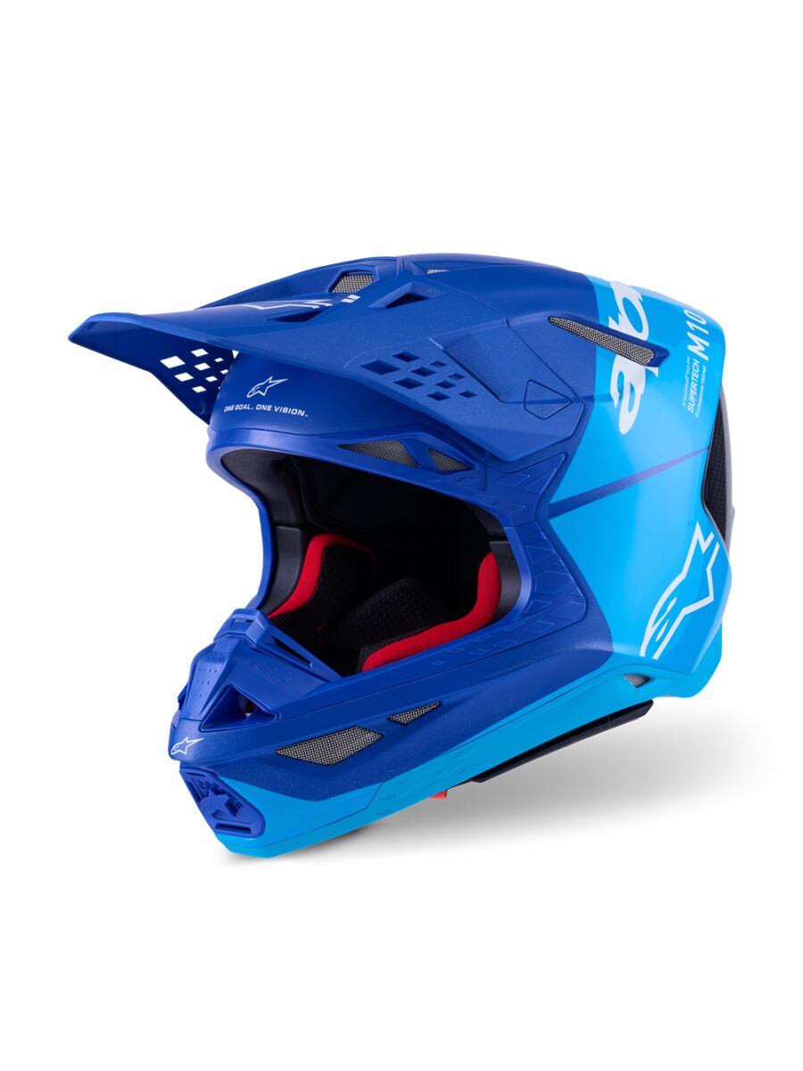 Hjelm offroad, Supertech M10 Flood MIPS Helmet Black Blue — Alpinestars