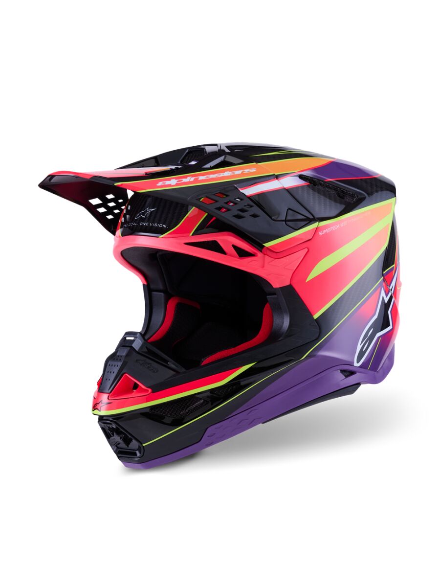 Hjelm offroad, Supertech M10 Era MIPS Helmet Pink Purple Yellow — Alpinestars