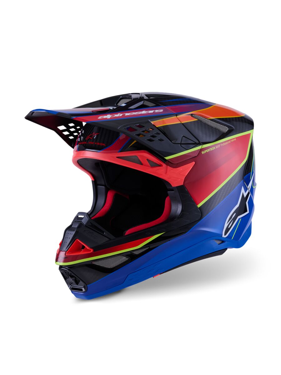 Hjelm offroad, Supertech M10 Era MIPS Helmet Blue Red Yellow — Alpinestars