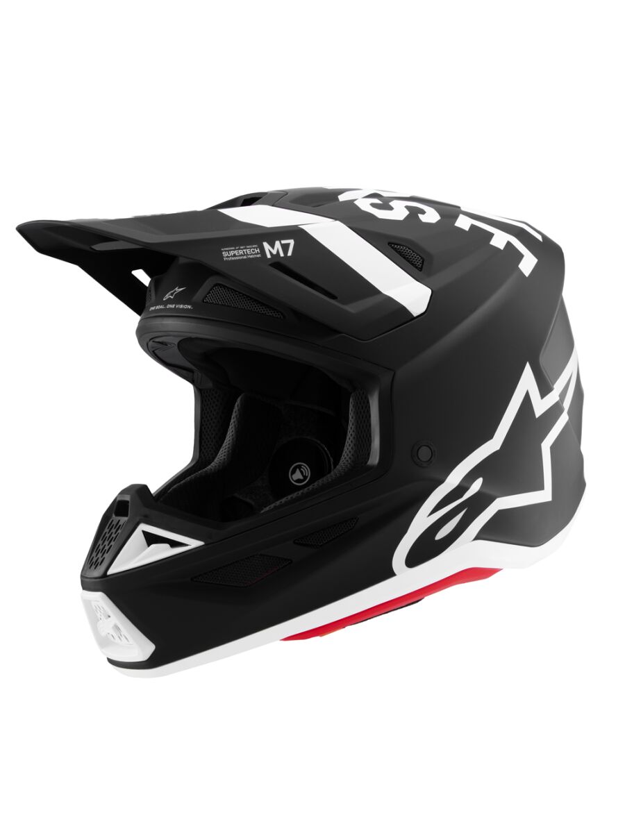 Hjelm offroad, S-M7 Dasher Helmet Black White — Alpinestars