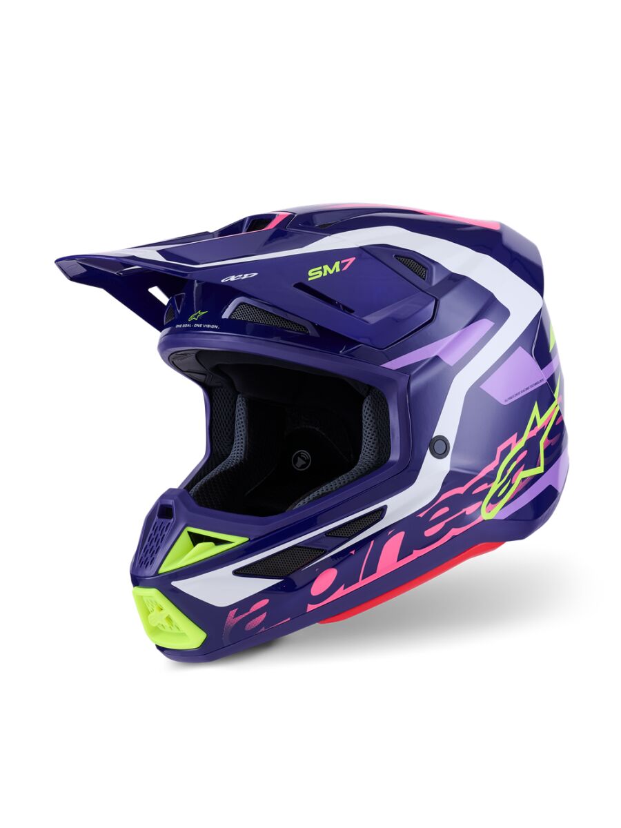 Hjelm offroad, S-M7 Deed Helmet Pink Purple — Alpinestars