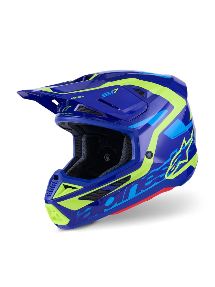 Hjelm offroad, S-M7 Deed Helmet Black Yellow — Alpinestars