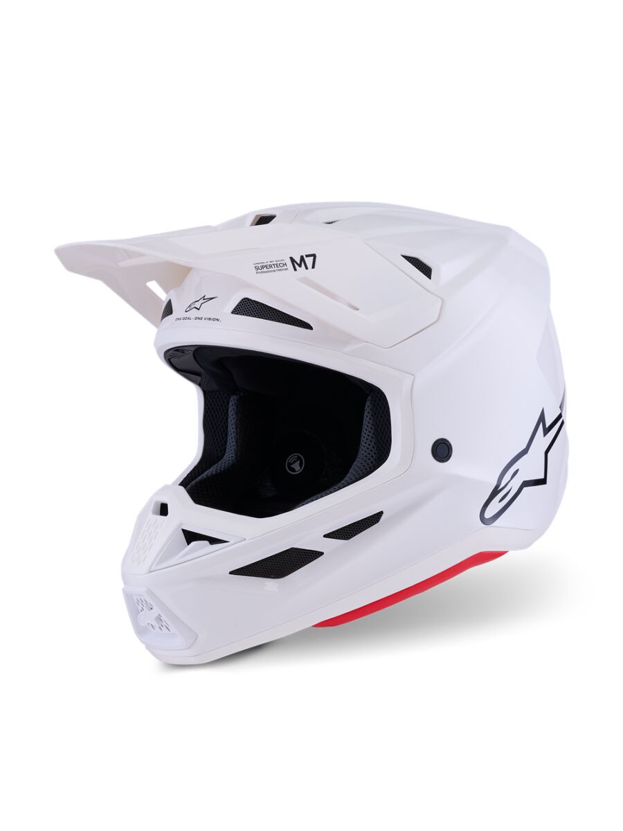 Hjelm offroad, S-M7 Helmet White — Alpinestars