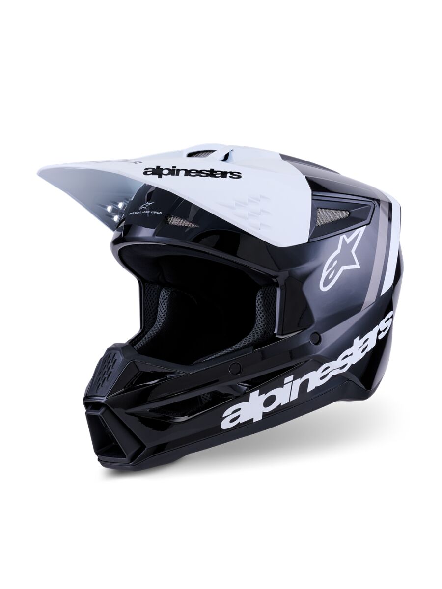 Hjelm offroad, SM3 Radium Helmet Black Gray White — Alpinestars