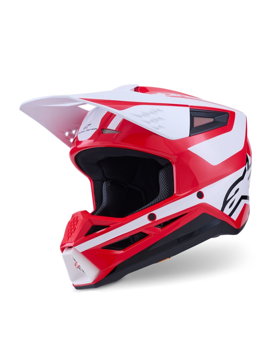 Hjelm offroad, SM3 Heat Helmet Black Red White — Alpinestars