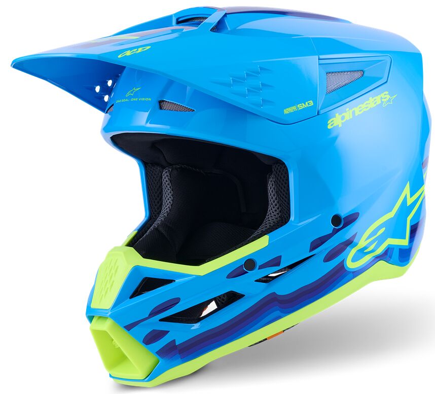 Hjelm offroad, SM3 Force Helmet Cyan — Alpinestars