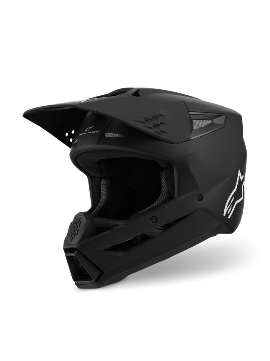 Hjelm offroad, SM3 Solid Helmet Black Matte — Alpinestars