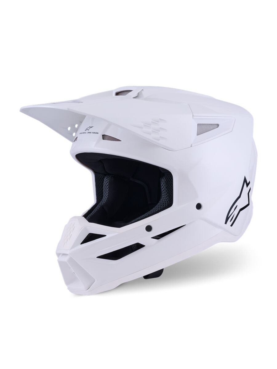 Hjelm offroad, SM3 Solid Helmet White — Alpinestars
