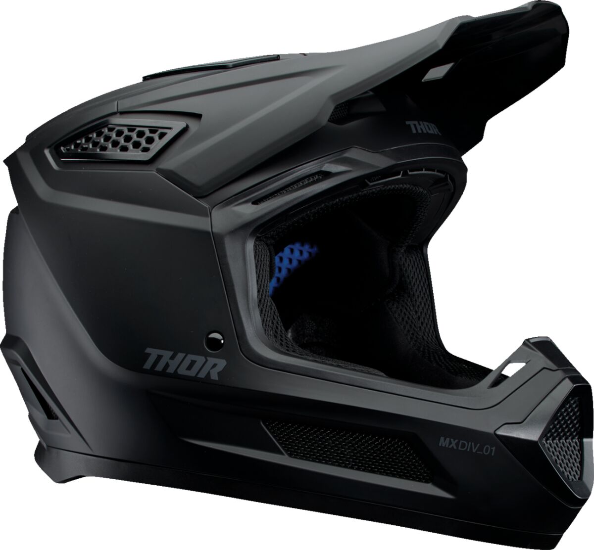 Hjelm offroad, Fleet Blackout Helmet Black Matte — Thor