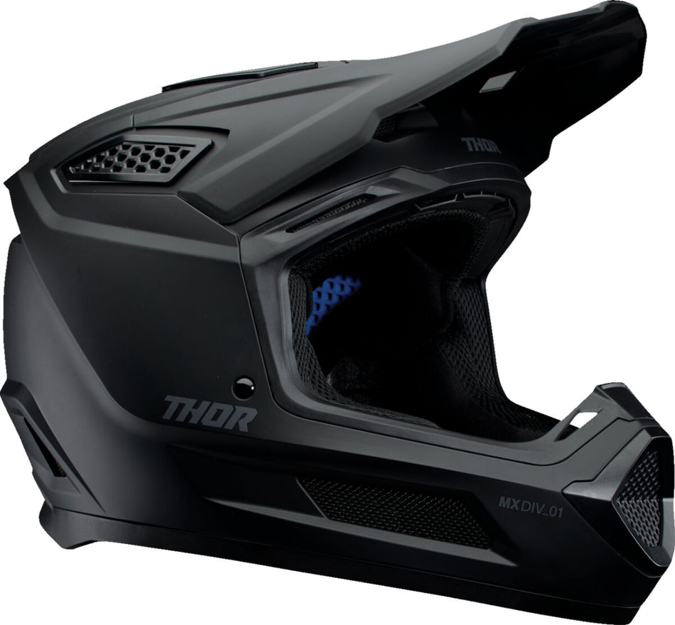 Hjelm offroad, Fleet Blackout Helmet Black Matte — Thor