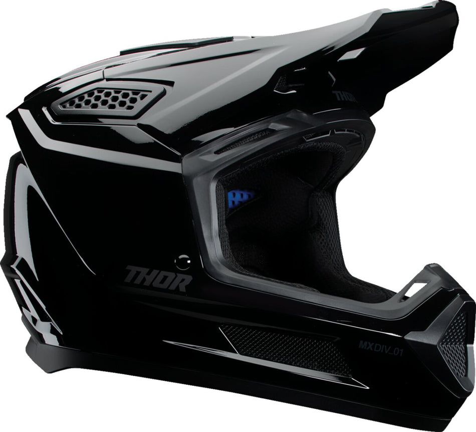 Hjelm offroad, Fleet Blackout Helmet Black Gloss — Thor