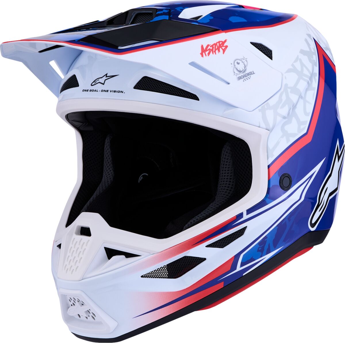 Hjelm offroad, S-M7 Blaster Helmet Blue Red White — Alpinestars