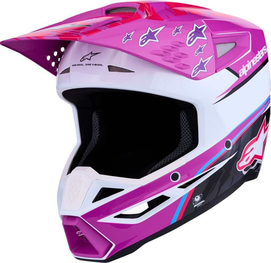 Hjelm offroad, SM3 Falcon Helmet Black Pink Purple White — Alpinestars
