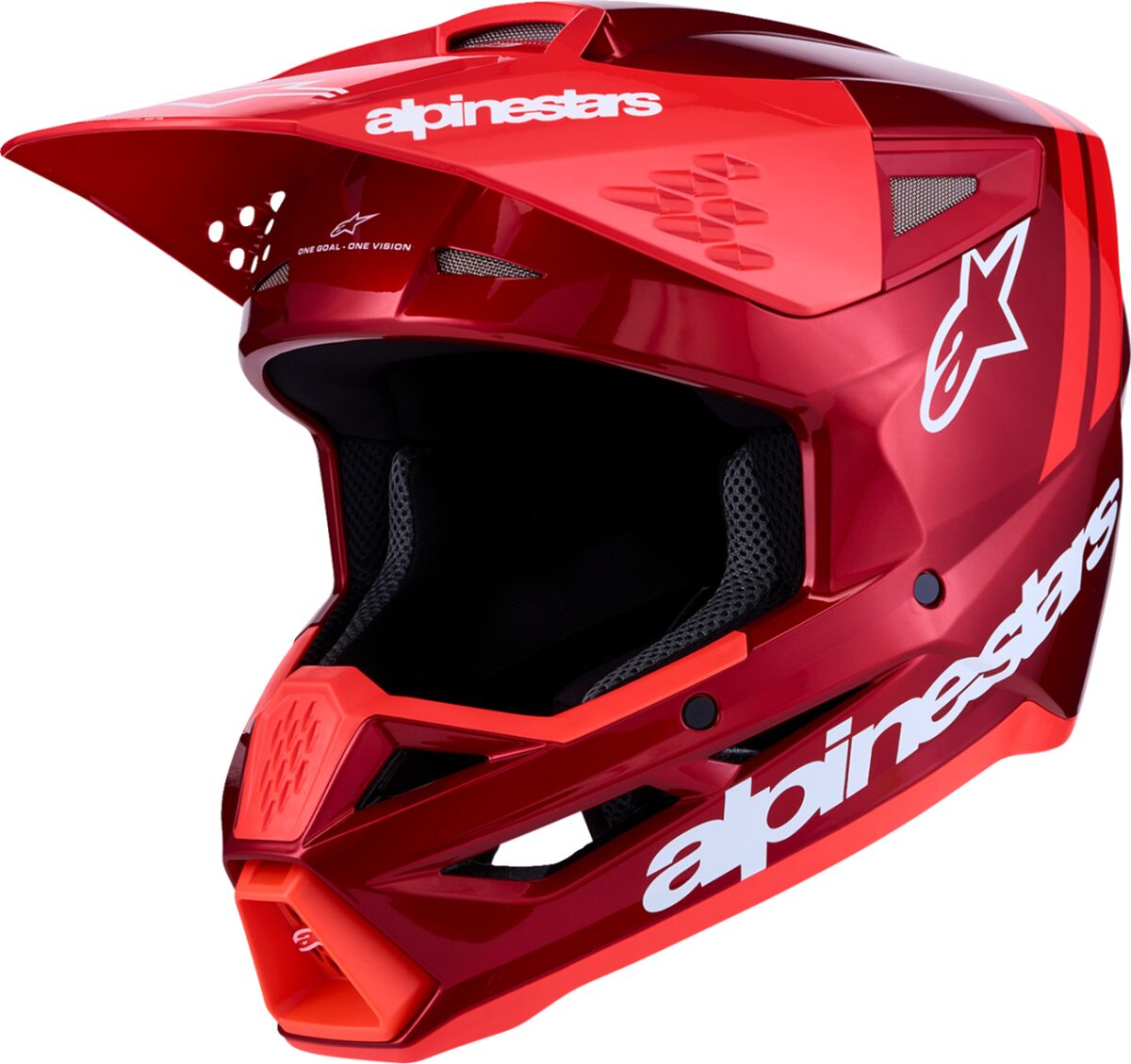 Hjelm offroad, SM3 Radium Helmet Red White — Alpinestars