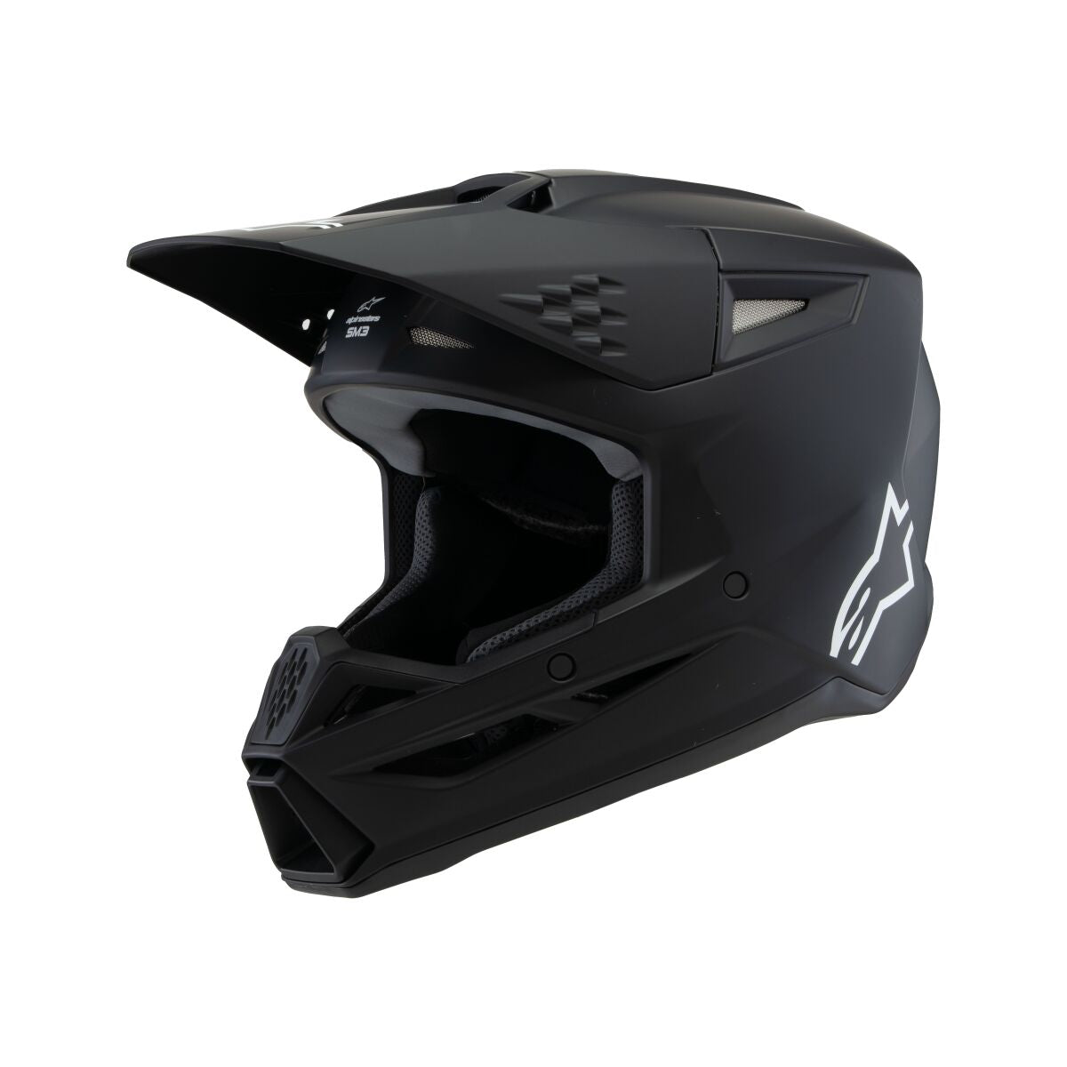 Hjelm offroad barn, Youth SM3 Solid Helmet Black — Alpinestars