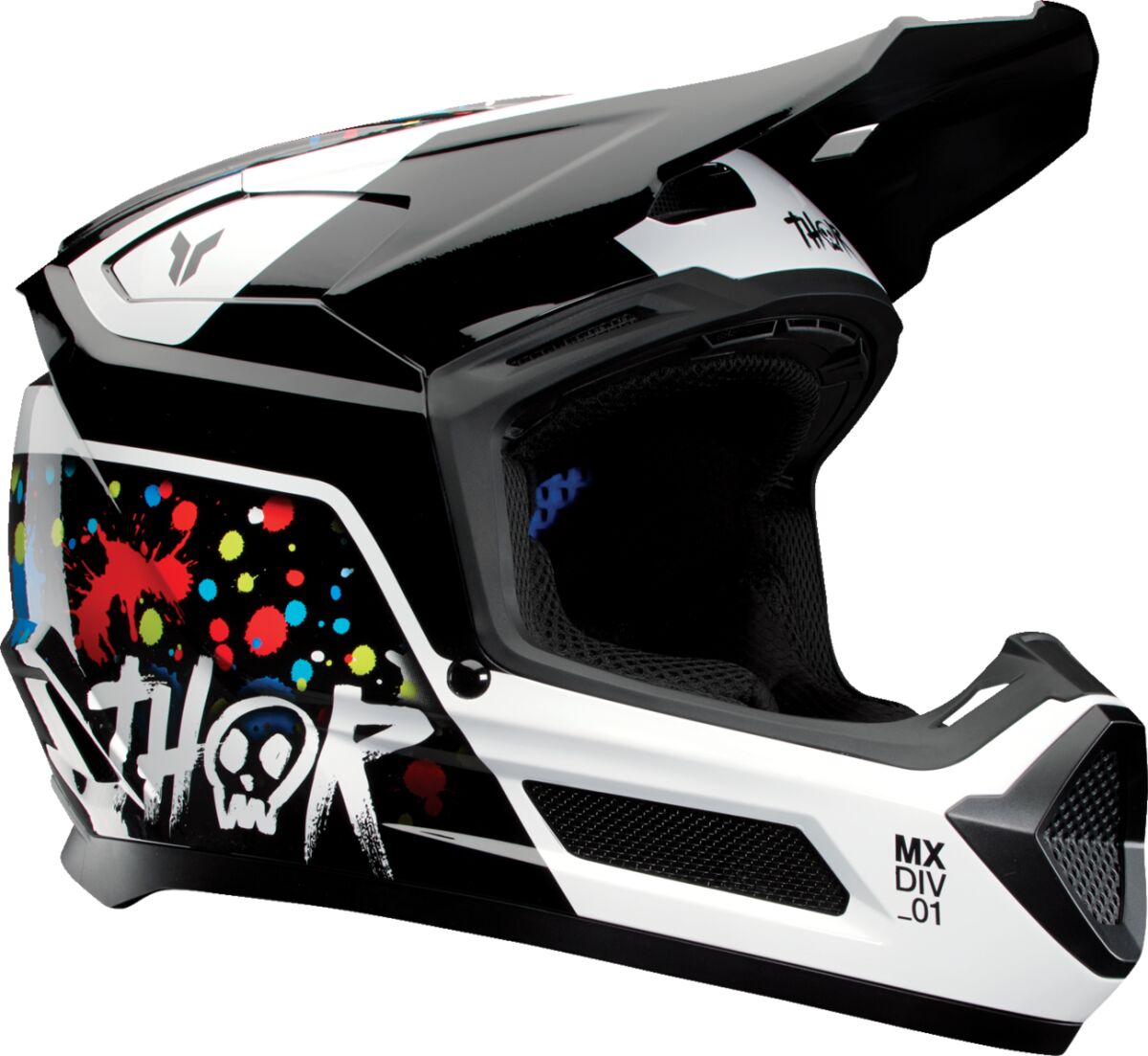 Hjelm offroad barn, Youth Fleet Splat Helmet Black — Thor
