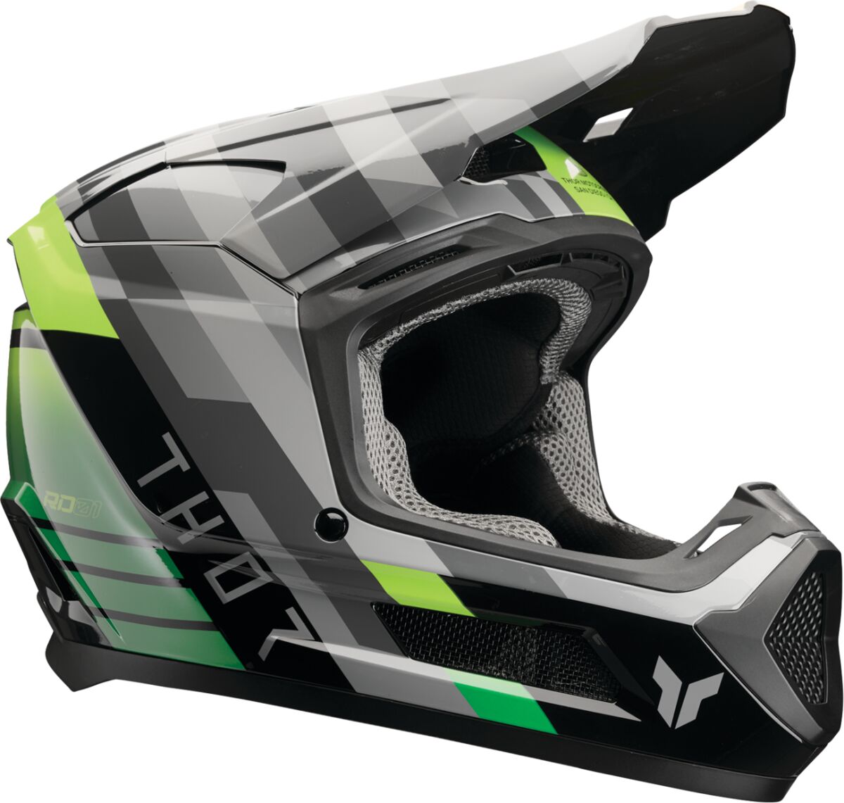 Hjelm offroad barn, Youth Fleet Camber Helmet Black Green — Thor
