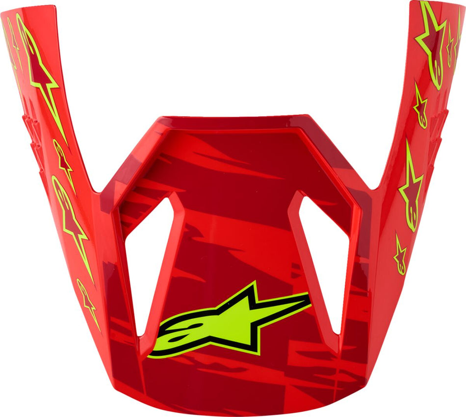 Hjelmskjermer og peak, Visor Yth S-M3 Falcon RD/WH/BL — Alpinestars 8980927-3206-Y