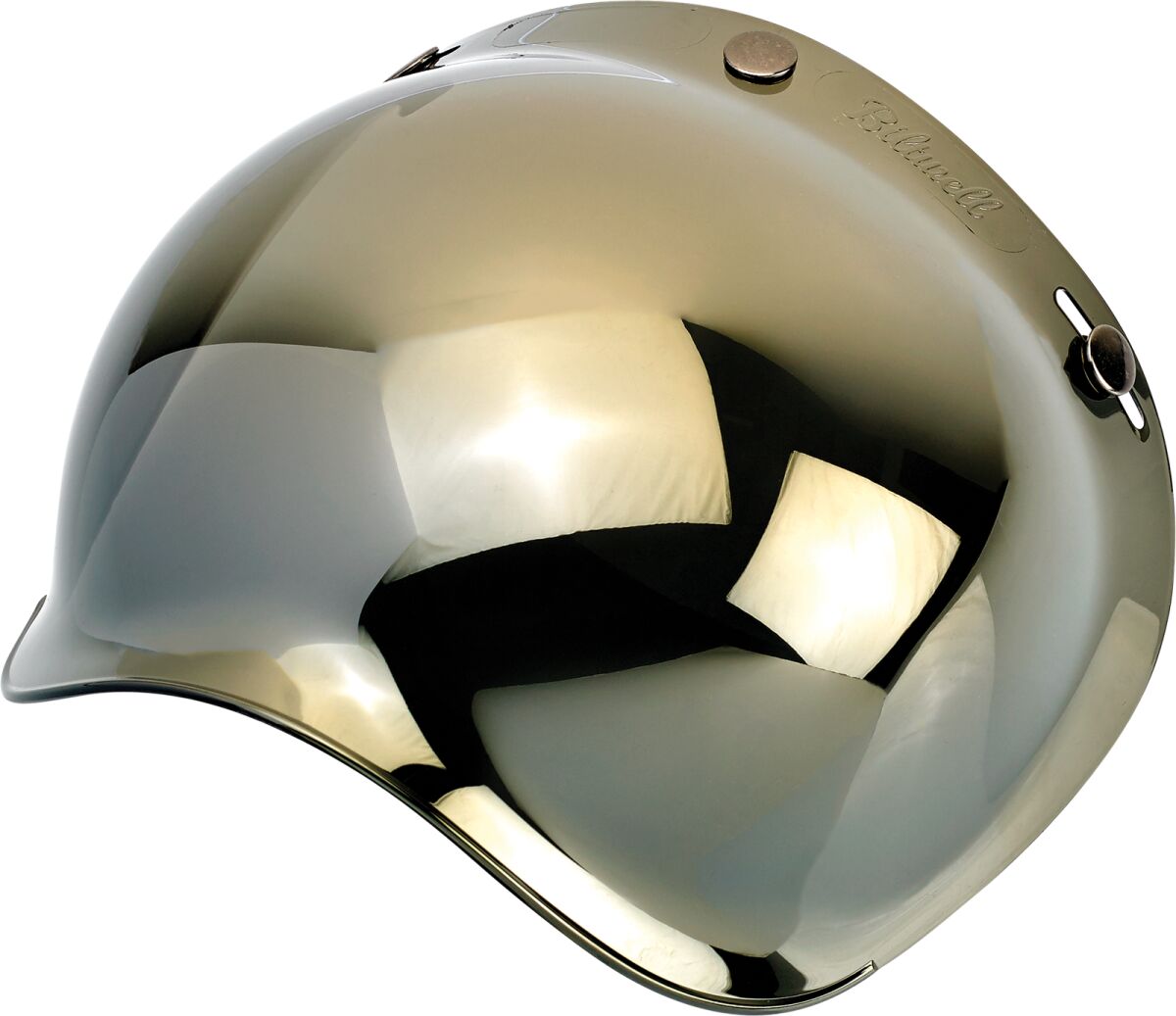 Visir universal, Polycarbonate Anti-Fog Bubble Shield Gold Mirror — Biltwell 2001-222