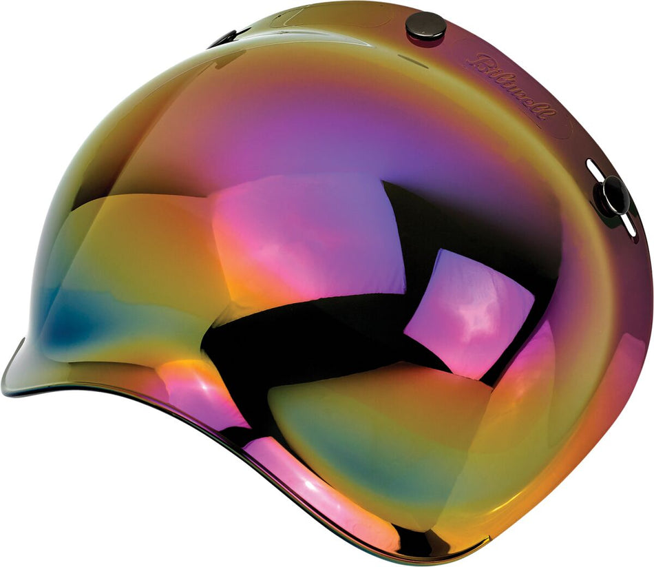 Visir universal, Polycarbonate Anti-Fog Bubble Shield Rainbow Mirror — Biltwell 2001-223
