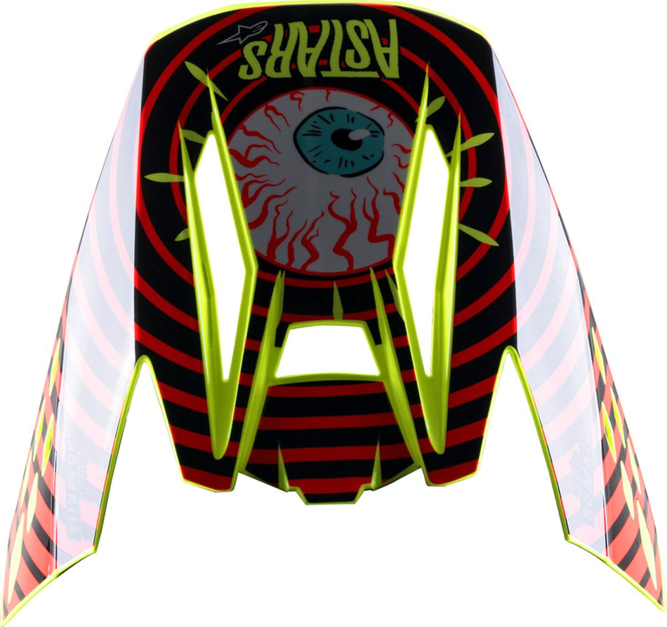 Hjelmskjermer og peak, Visor SM5 Solar BK/RD/YL — Alpinestars 8985722-1355
