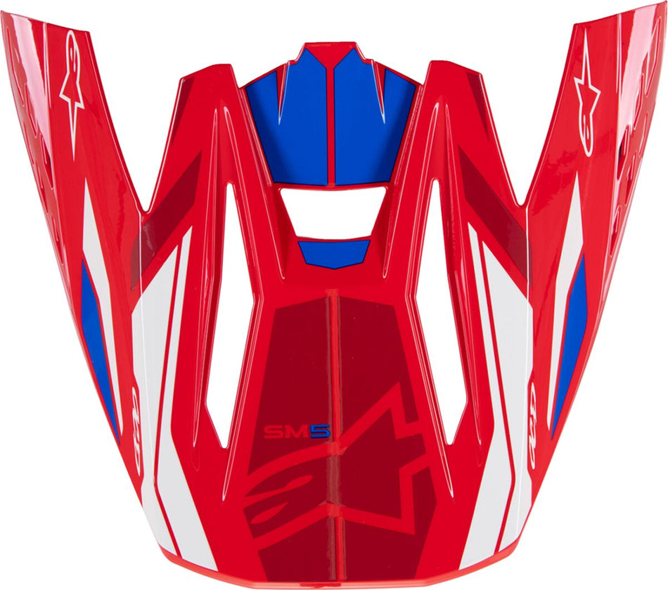 Hjelmskjermer og peak, Visor SM5 ACT2 RD/BL — Alpinestars 8986023-3017-OS