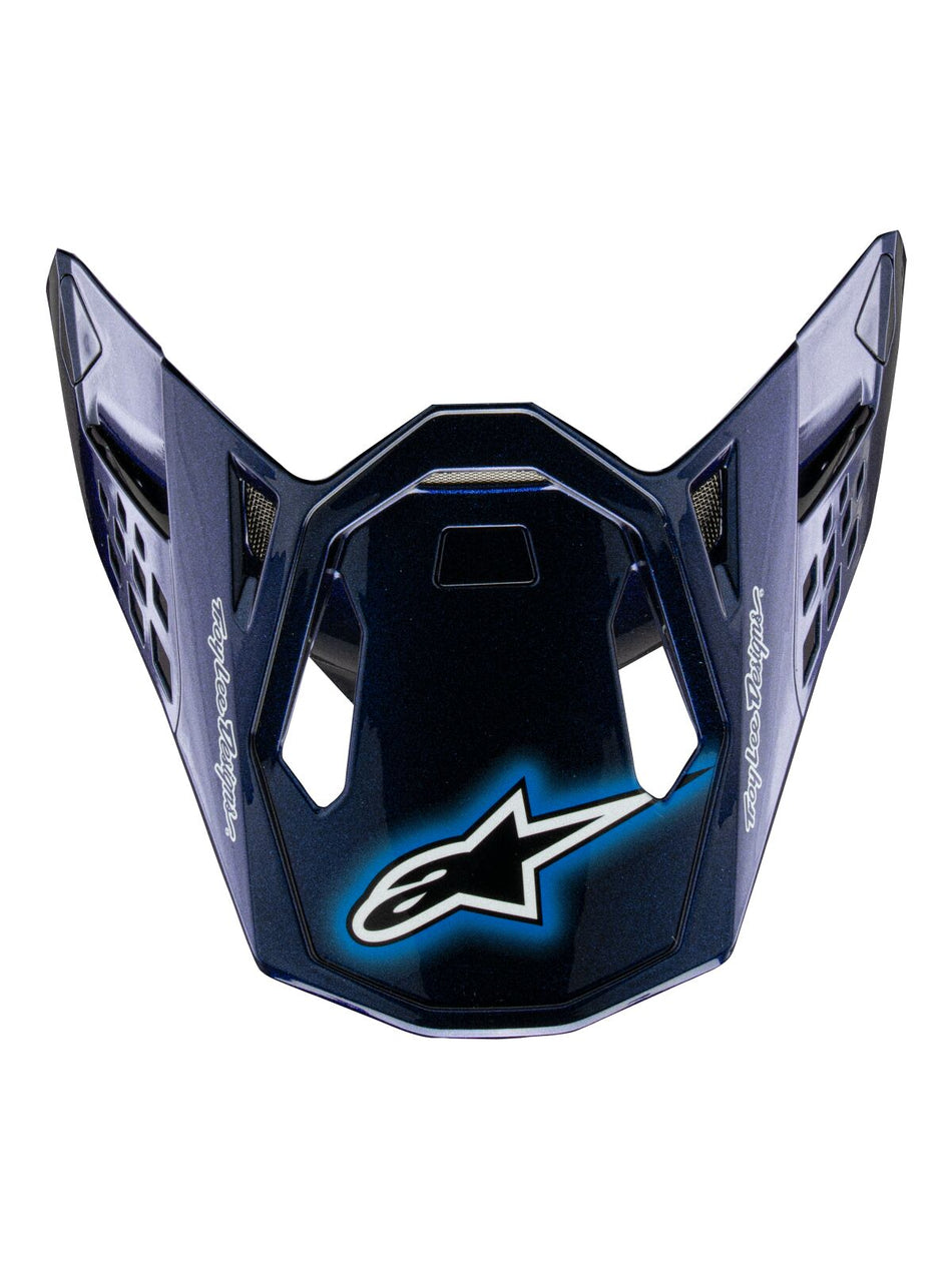 Hjelmskjermer og peak, Visor S-M10 TLD25 DARK/BLUE — Alpinestars 8980225-7186-