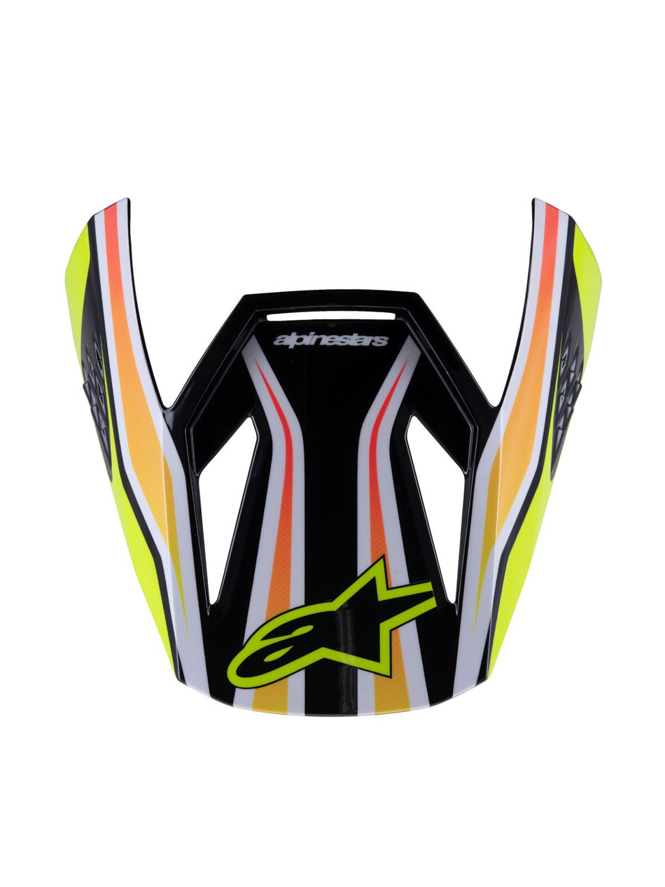 Hjelmskjermer og peak, Visor SM3 Wurx BLK/YL/B — Alpinestars 8980725-1574-