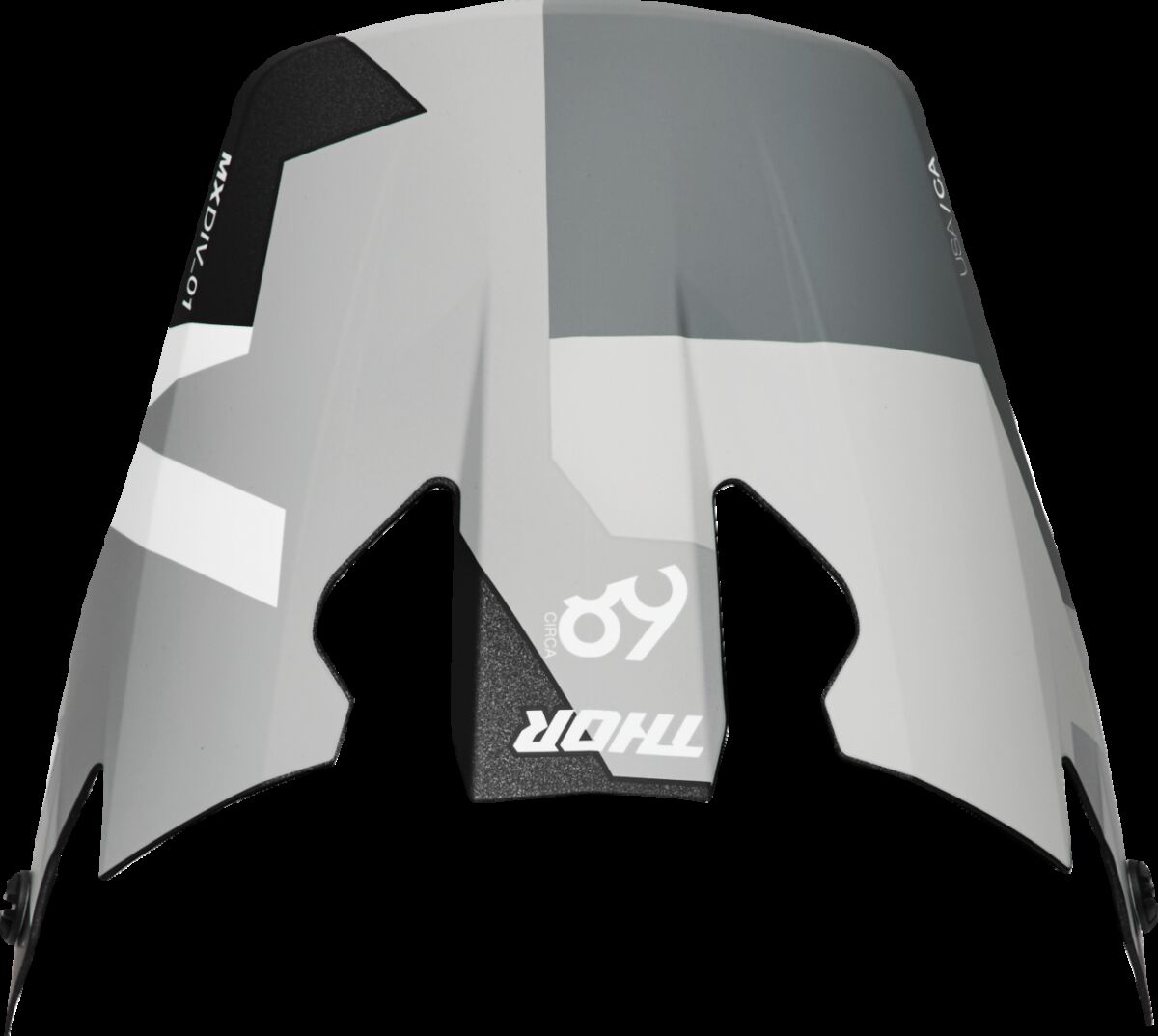 Hjelmskjermer og peak, Visor R-Sport Crbn Brave GY/WH — Thor 0132-1828