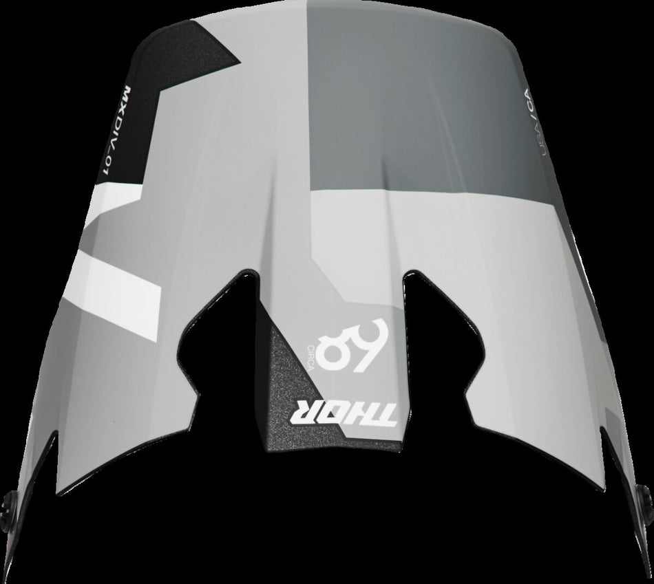 Hjelmskjermer og peak, Visor R-Sport Crbn Brave GY/WH — Thor 0132-1828