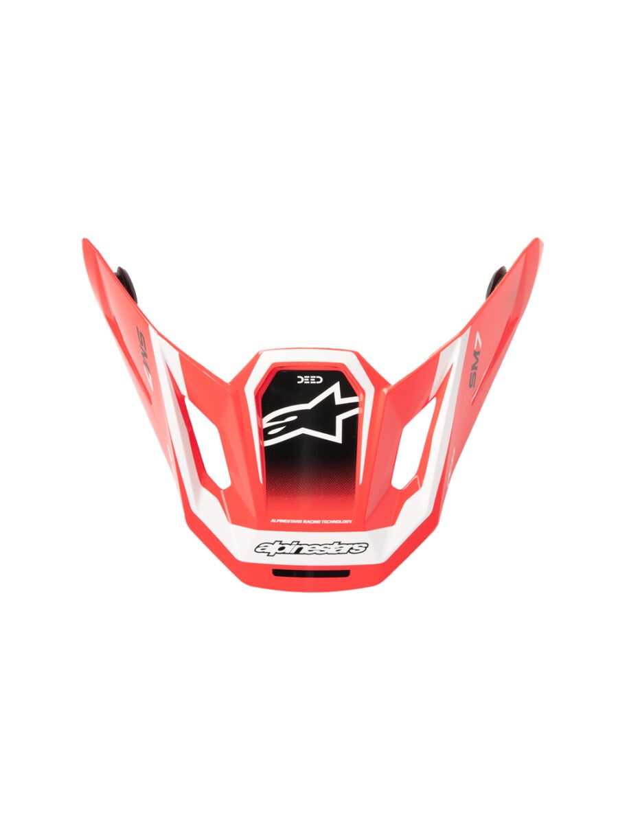 Hjelmskjermer og peak, Visor SM7 Deed RED/BLK/WH — Alpinestars 8981326-3139