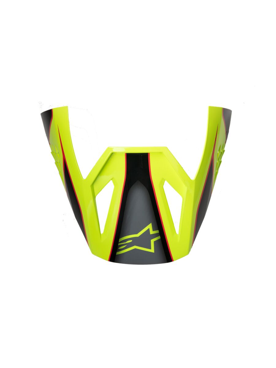 Hjelmskjermer og peak, Visor SM3 Fray RED/YL/BLK — Alpinestars 8980426-3051