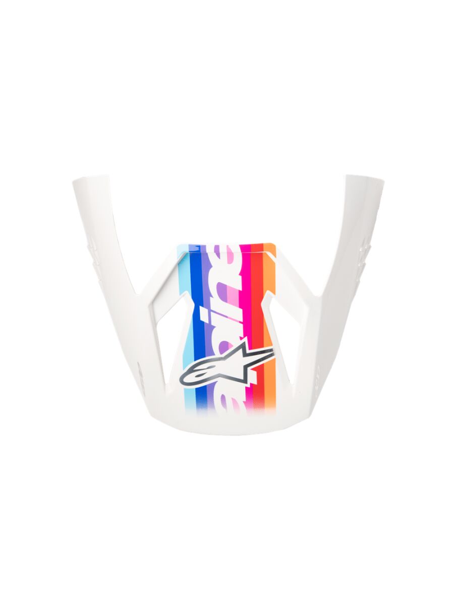 Hjelmskjermer og peak, Visor SM3 Force White-Gloss — Alpinestars 8980726-2180