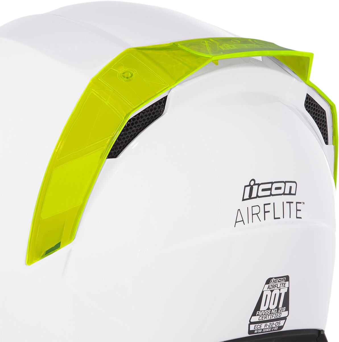 Hjelm utvendige deler, Rear Spoilr Aflt Dyglo GN — Icon 0133-1307