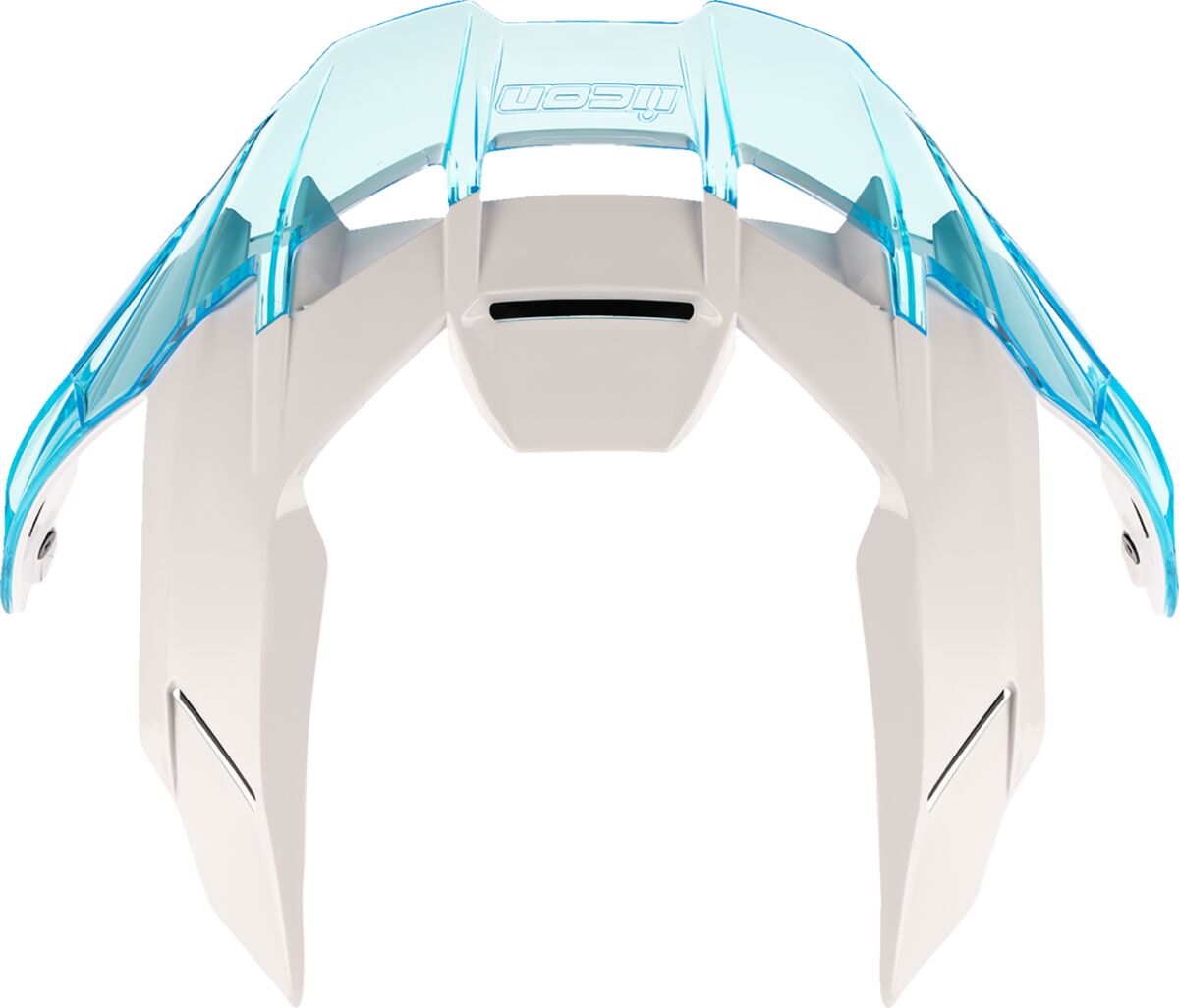 Hjelm utvendige deler, Ultraflite Spoiler - Gloss White/Dayglo Blue — Icon 0133-1697