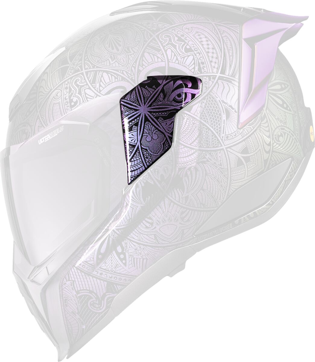 Hjelm utvendige deler, Sideplate Ultraflite Opal Mandala Purple — Icon 0133-1734
