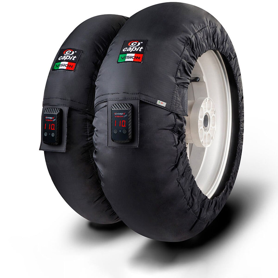 Dekkvarmere, Tire Warmer Set Suprema Vision M/XL 17" Black — Capit SU204A21