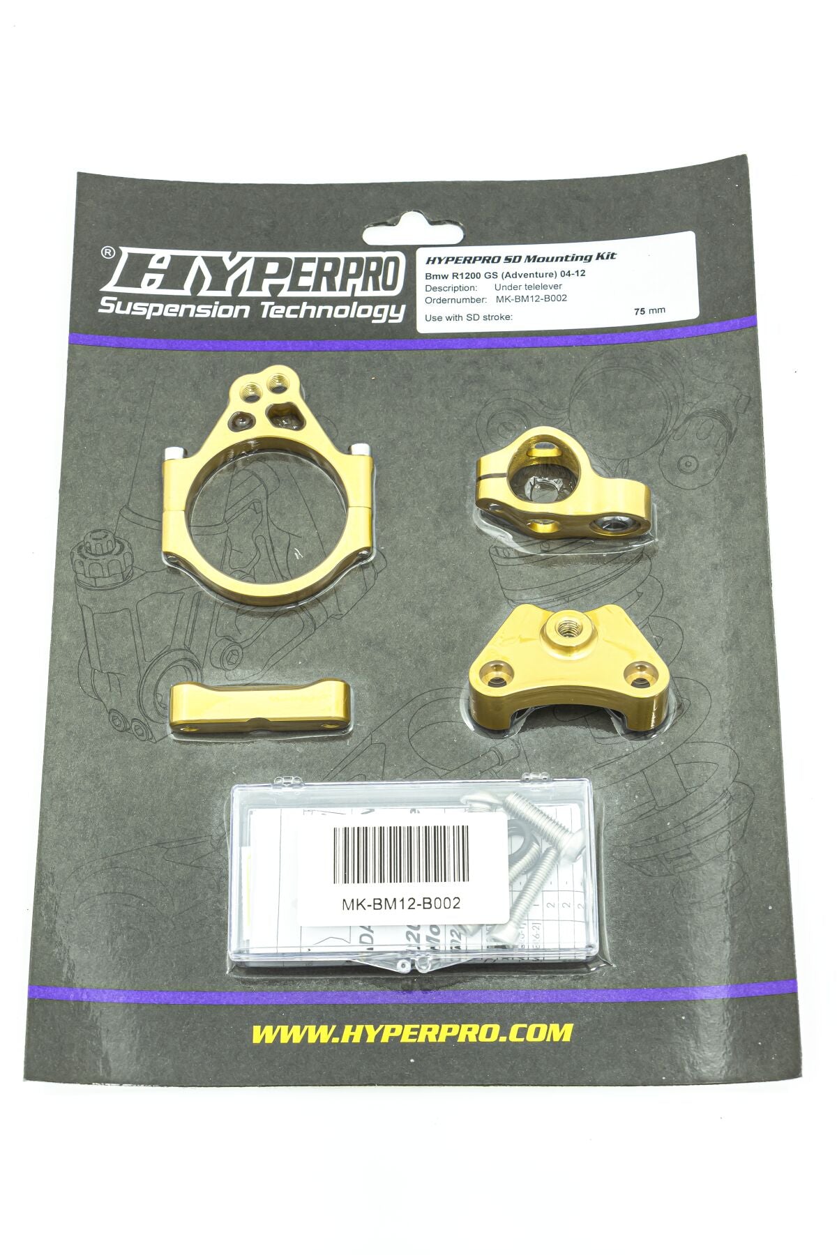 Styredempere til BMW R 1200 GS — Hyperpro MK-BM12-B002